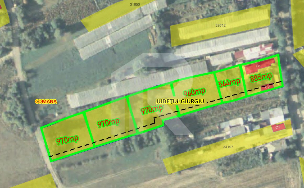 Comana, Falaștoaca - terenuri intravilane de vânzare 970mp, COMISION 0